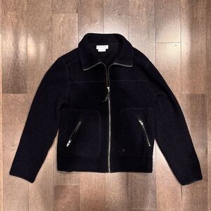Men’s Ministry of Supply Composite Merino EcoFleece Jacket
Size: Small (Navy)